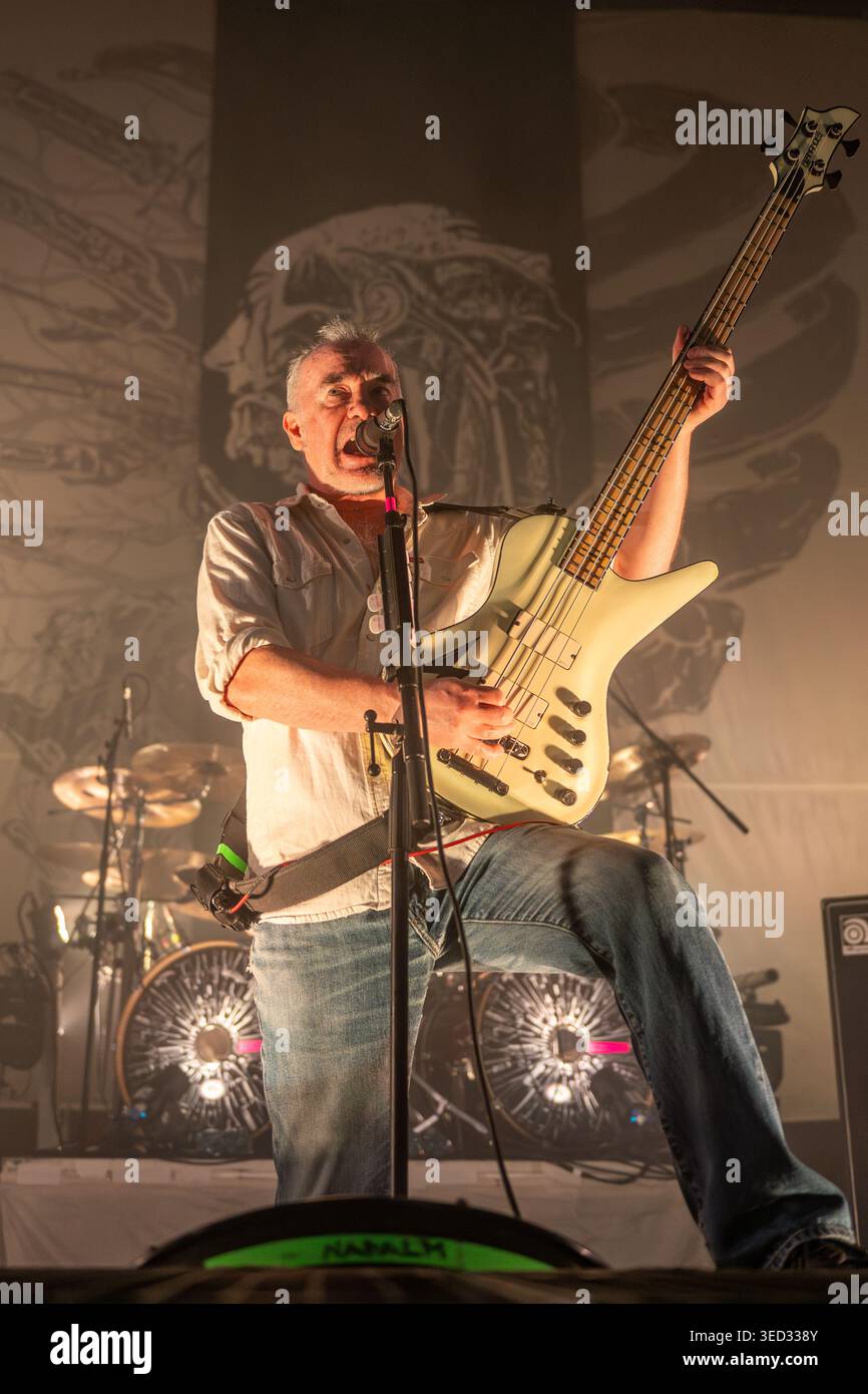 07 avril 2026 : Jeff Walker se produit avec Carcass à Alcatraz à Milan, en Italie Banque D'Images