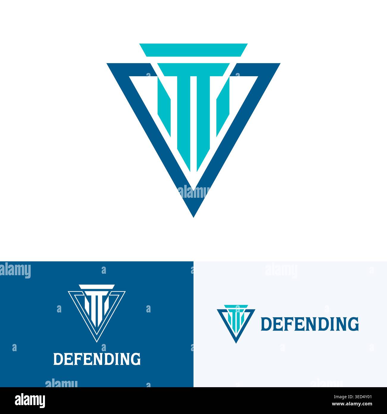 Icône de pilier en forme de delta. Création de logo pour des cabinets d'avocats ou de conseil. Illustration de Vecteur
