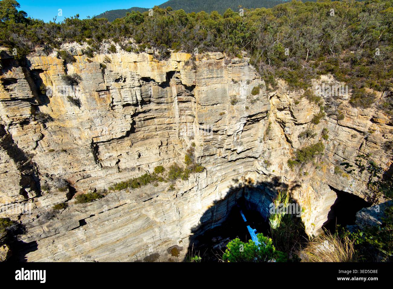Devils Kitchen en Tasmanie - Australie Banque D'Images