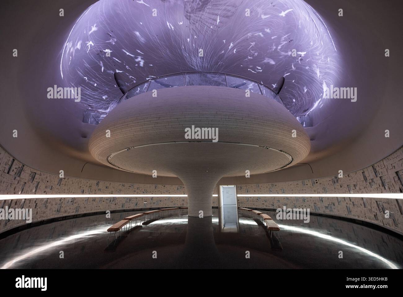 Exposition du musée intérieur de Shenzhen Bay culture Square avec collection de design. Architecture design par MAD Architects. Banque D'Images
