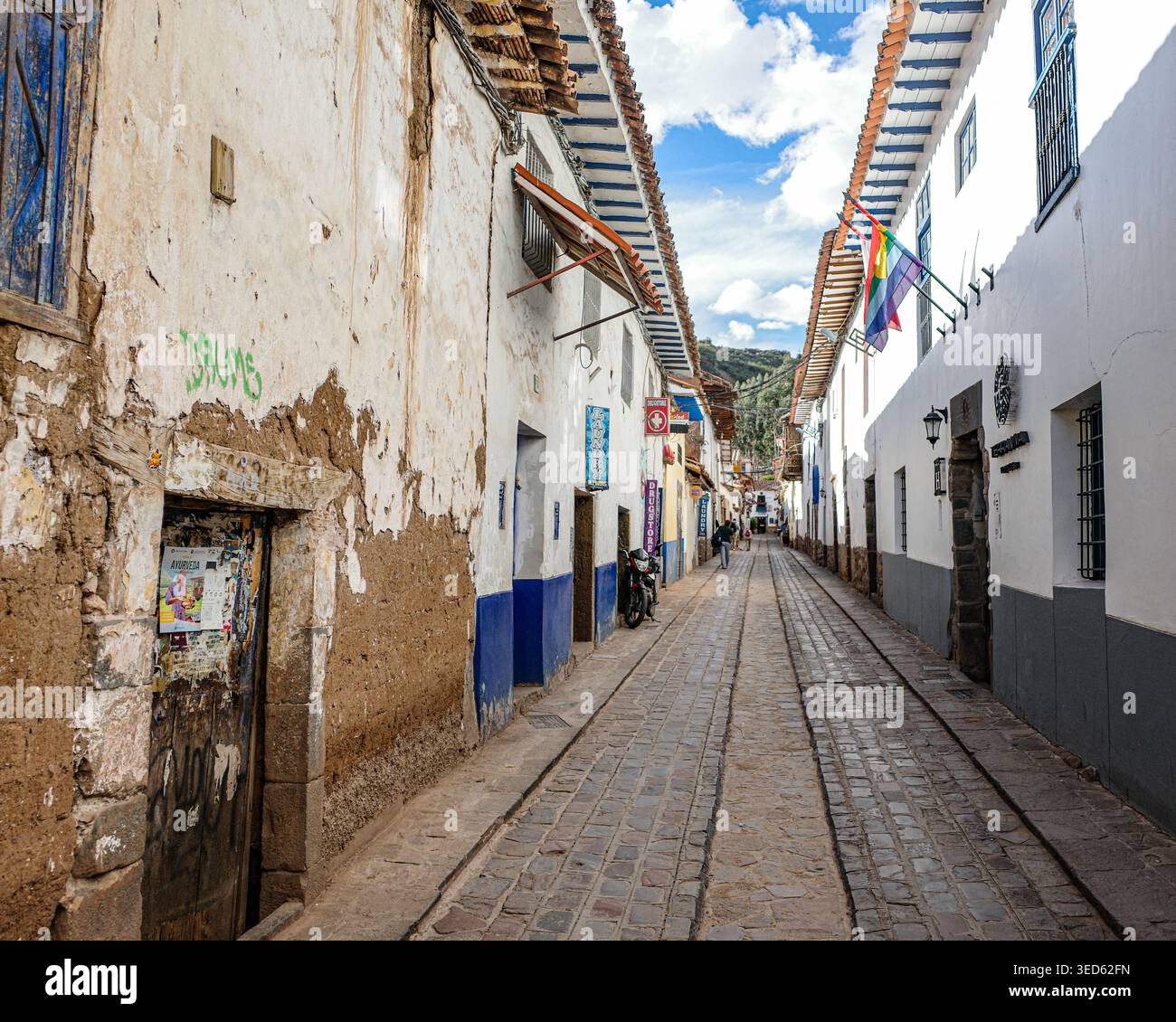 Cusco, Pérou - 25 nov 2025 : ruelles du quartier de San Blas à Cusco, Pérou Banque D'Images