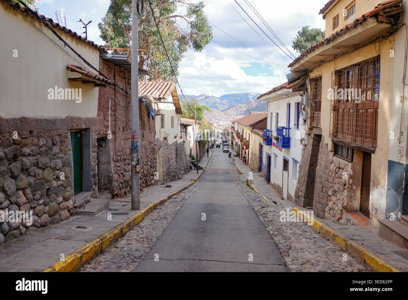 Cusco, Pérou - 25 nov 2025 : ruelles du quartier de San Blas à Cusco, Pérou Banque D'Images