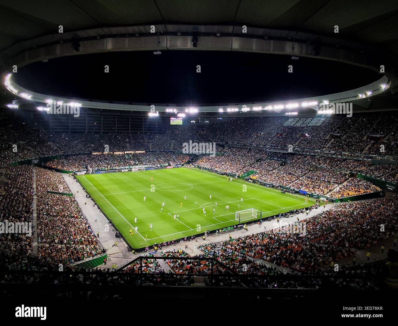 Vue panoramique sur le stade la Cartuja à Séville, Espagne, lors du match de la Liga entre le Real Betis et le Real Madrid Banque D'Images
