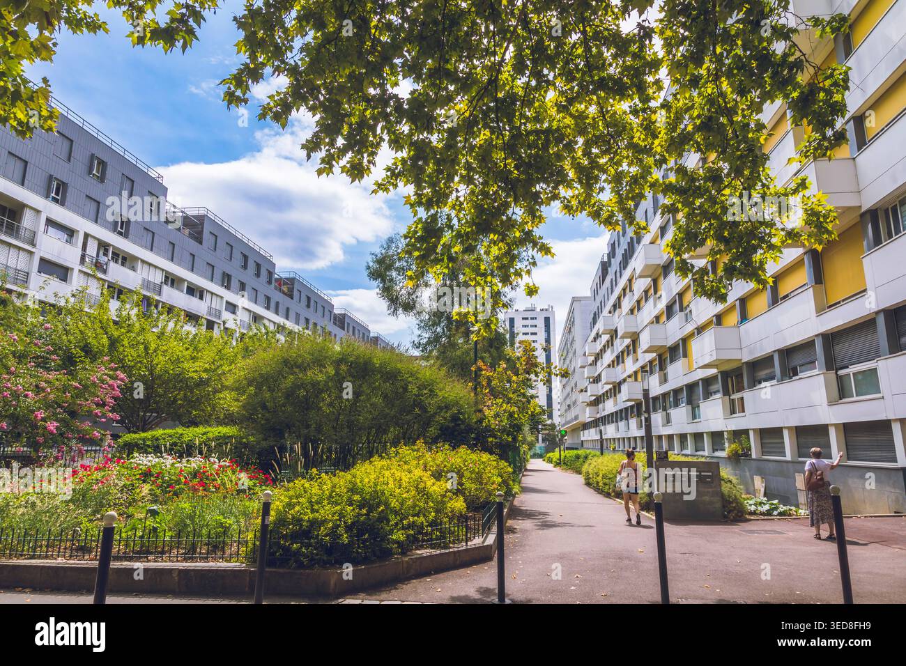 France, Ile-de-France, Paris, 13ème arrondissement, boulevard, Auguste, Blanqui, mail de Bièvre Banque D'Images