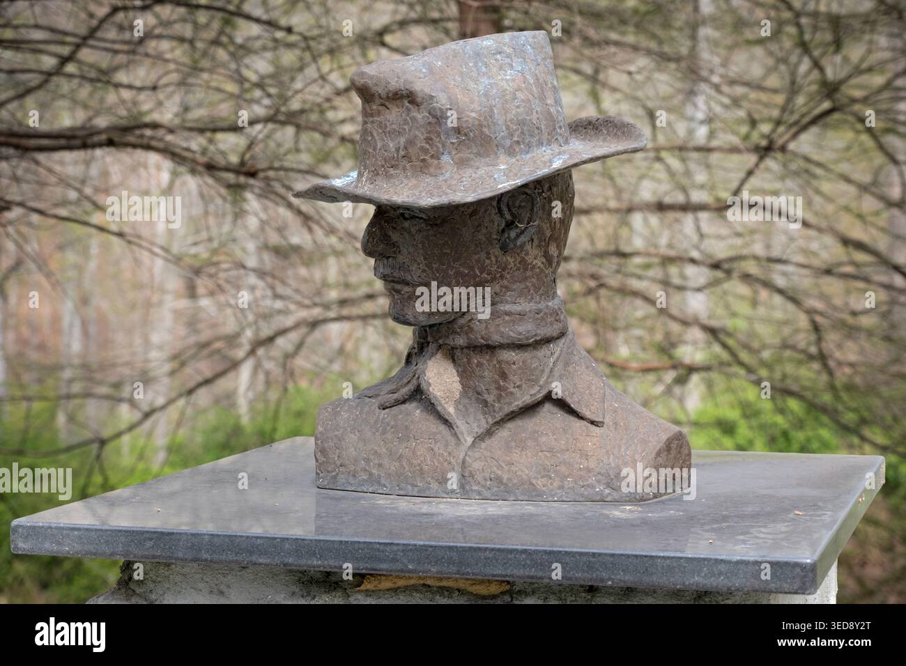 Statue représentant la guerre hispano-américaine sur la piste d'honneur à Lasdon Park, Katonah, Westchester, New York. Banque D'Images