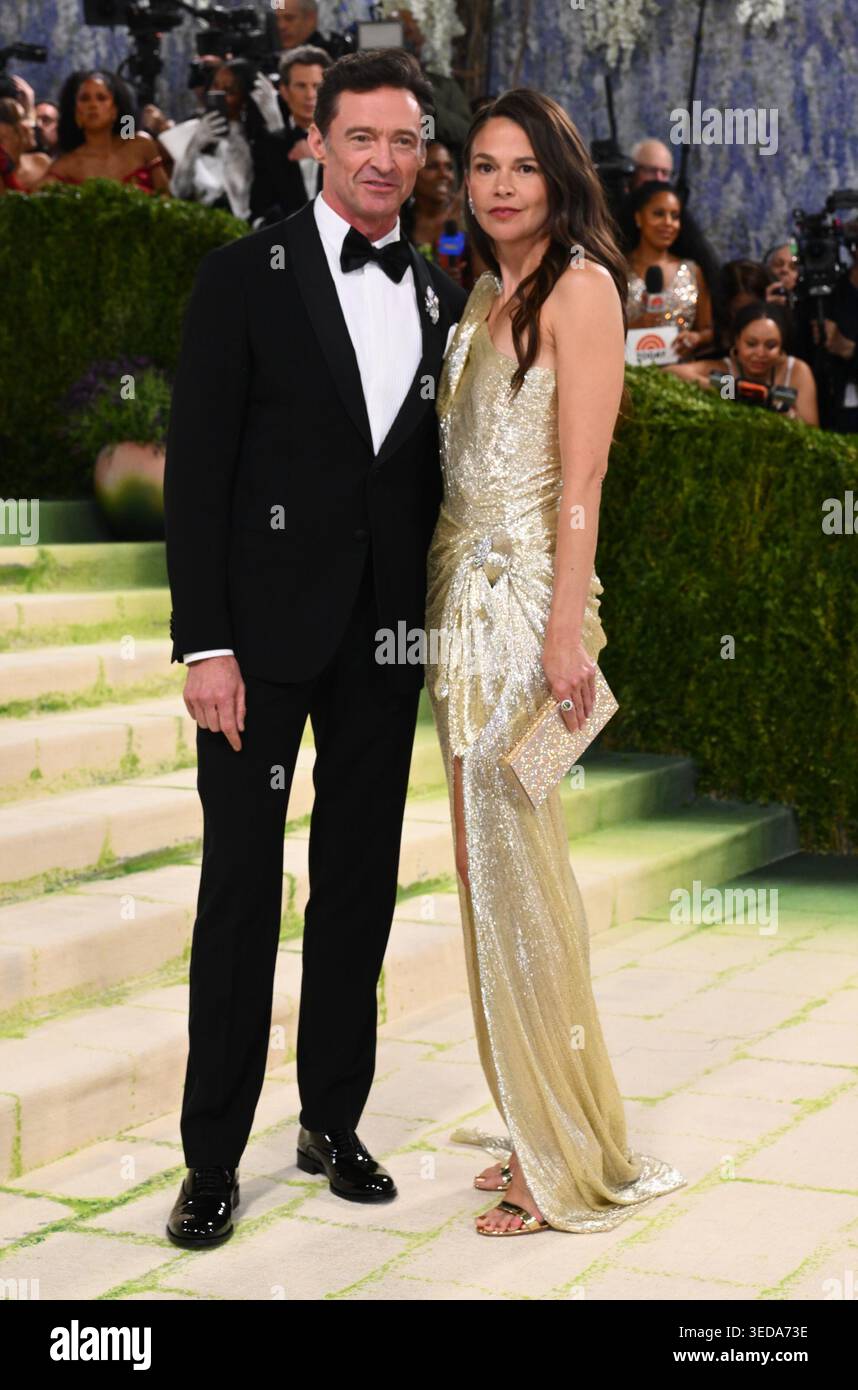 Hugh Jackman et Sutton Foster participant au Metropolitan Museum of Art costume Institute bénéficient du Gala 2026 à New York, États-Unis. Date de la photo : lundi 4 mai 2026. Banque D'Images
