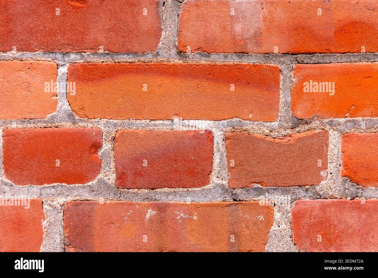 Texture de mur de briques rouges avec fond de mortier Banque D'Images