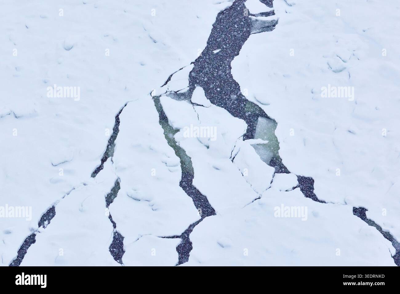 Europe, Europe du Nord, Finlande, mer Baltique, glace, fissure Banque D'Images