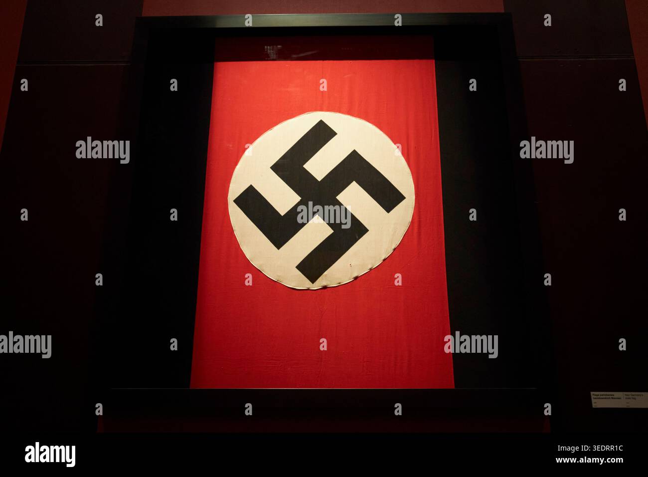 artefact historique nsdap swastika drapeau de l'allemagne nazie exposé dans le musée de la seconde guerre mondiale gdansk pologne Banque D'Images