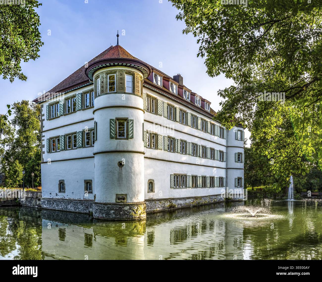 Bad Rappenau, douves vue sur le château depuis LE NO Banque D'Images