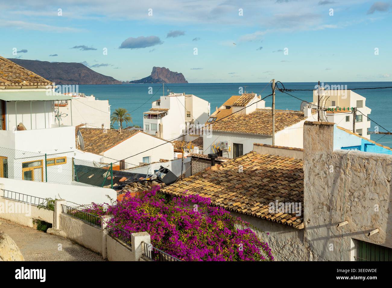 Une vue sur le toit d'Altea, Alicante, Costa Blanca, Espagne Banque D'Images