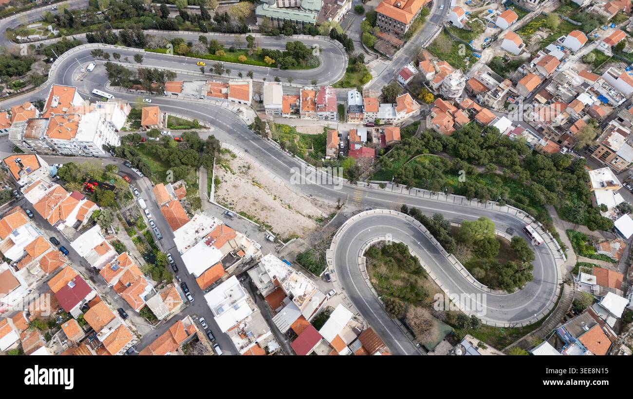 Vue aérienne de la variante de manoir d'Izmir Banque D'Images