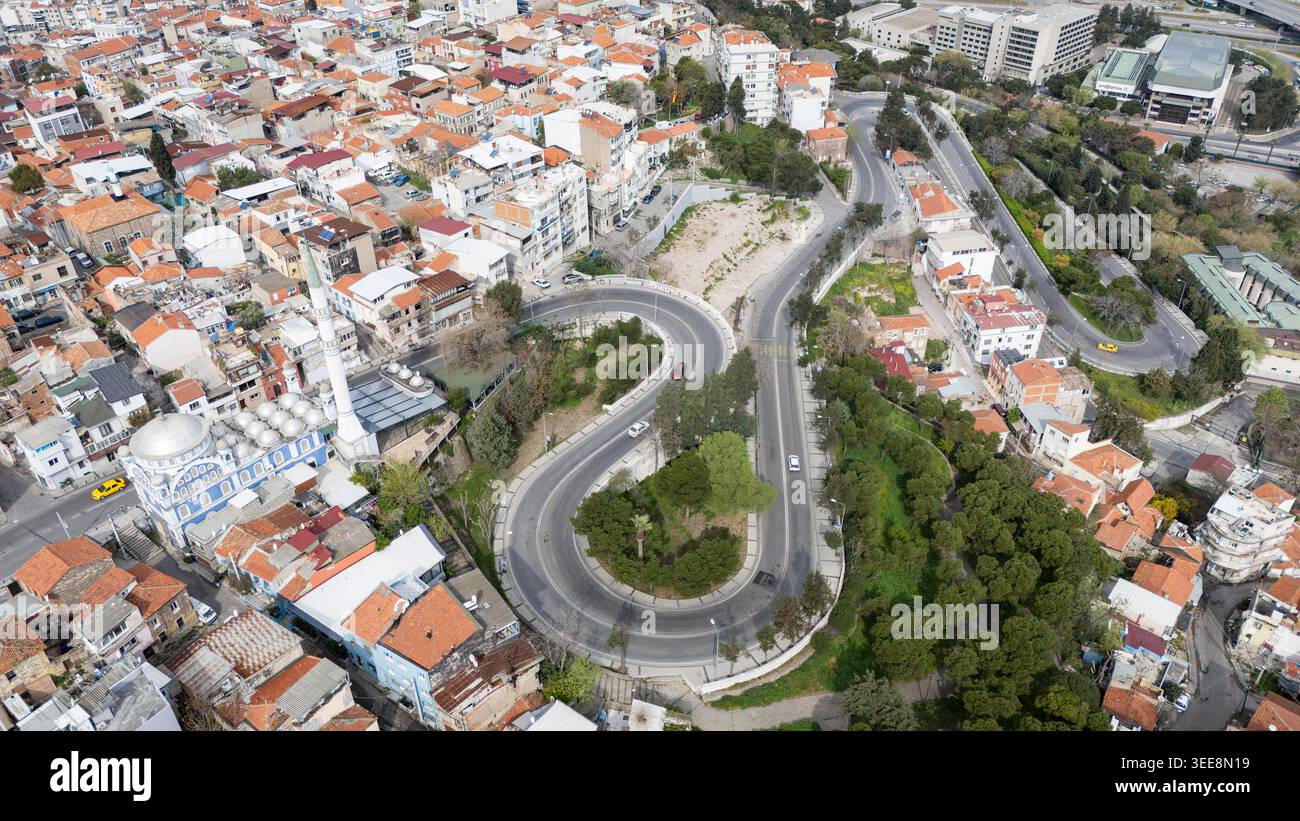 Vue aérienne de la variante de manoir d'Izmir Banque D'Images