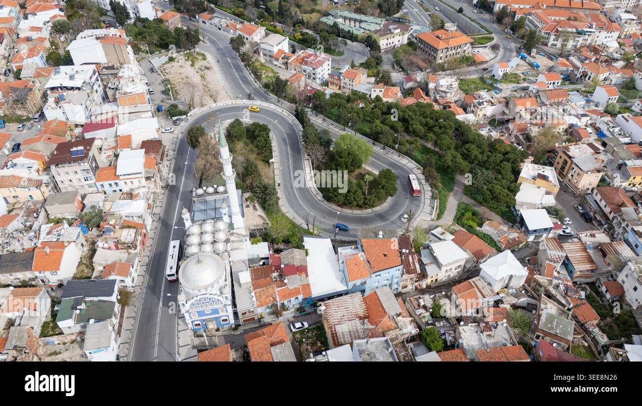 Vue aérienne de la variante de manoir d'Izmir Banque D'Images