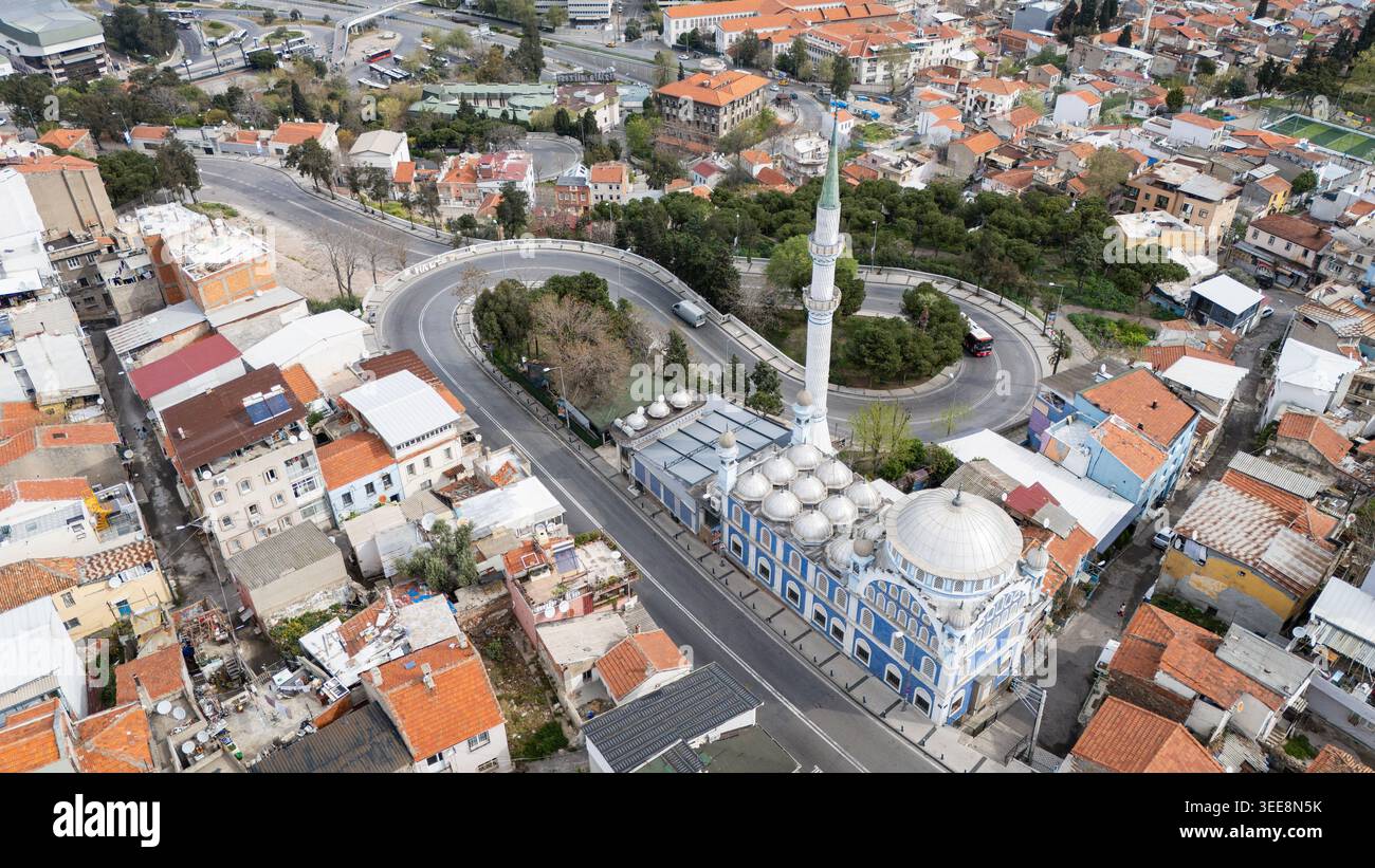 Vue aérienne de la variante de manoir d'Izmir Banque D'Images
