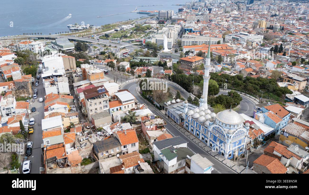 Vue aérienne de la variante de manoir d'Izmir Banque D'Images