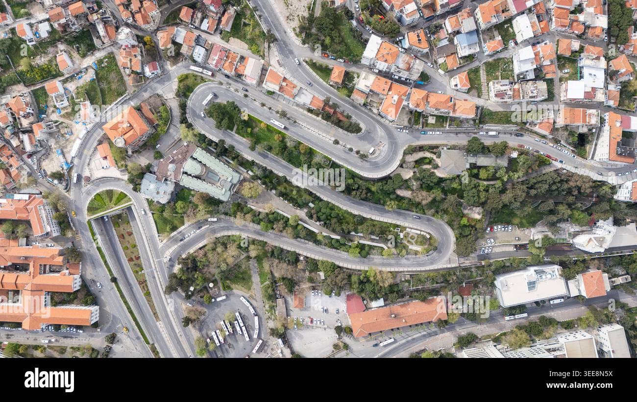 Vue aérienne de la variante de manoir d'Izmir Banque D'Images