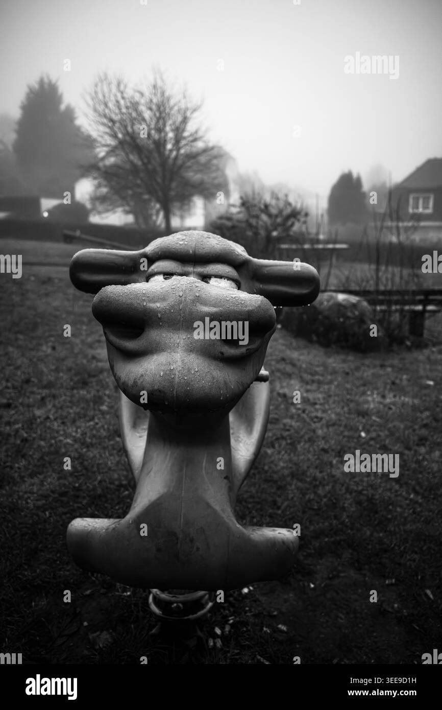 Aire de jeux en Allemagne en hiver Banque D'Images