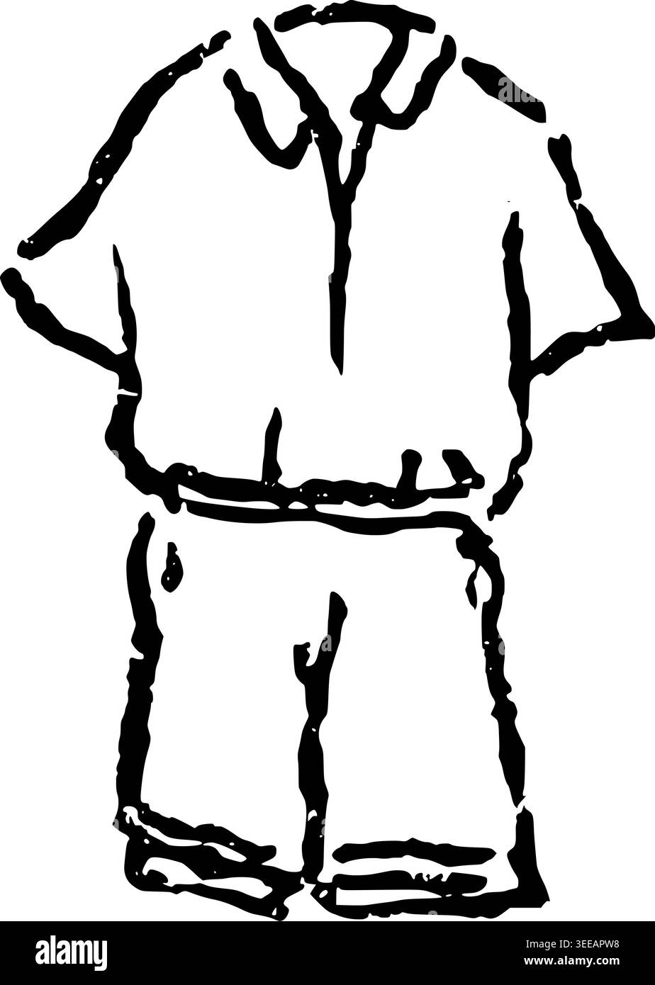 Illustration vectorielle de tenue de tennis dessinée à la main Illustration de Vecteur