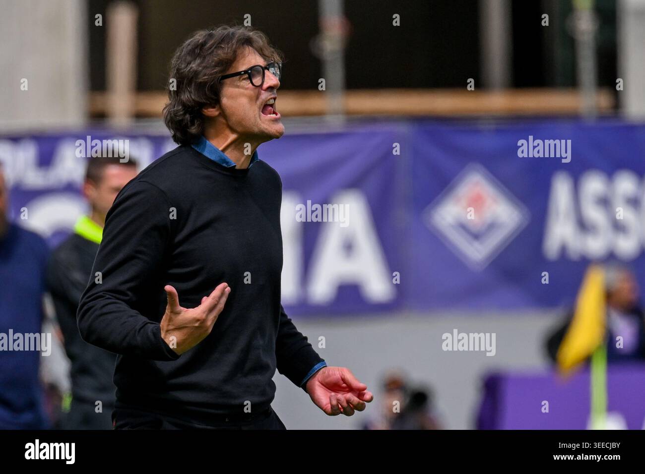 Paolo Vanoli, entraîneur-chef de Fiorentina, lors du match de football Serie A entre Fiorentina et Gênes au stade Artemio franchi de Florence, Italie - dimanche 10 mai 2026. Sport - Soccer . (Photo de Tano Pecoraro/LaPresse) Banque D'Images