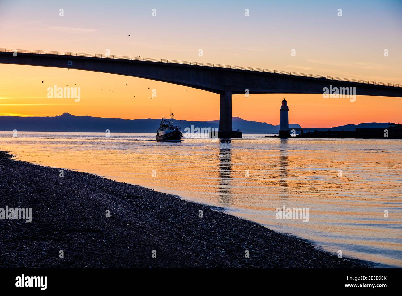 Le pont Skye au coucher du soleil Banque D'Images