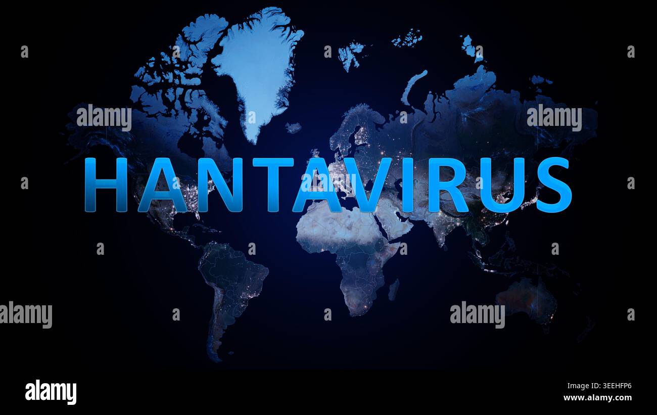 Carte montrant la sensibilisation mondiale à l'hantavirus et à son impact sur la santé humaine Banque D'Images