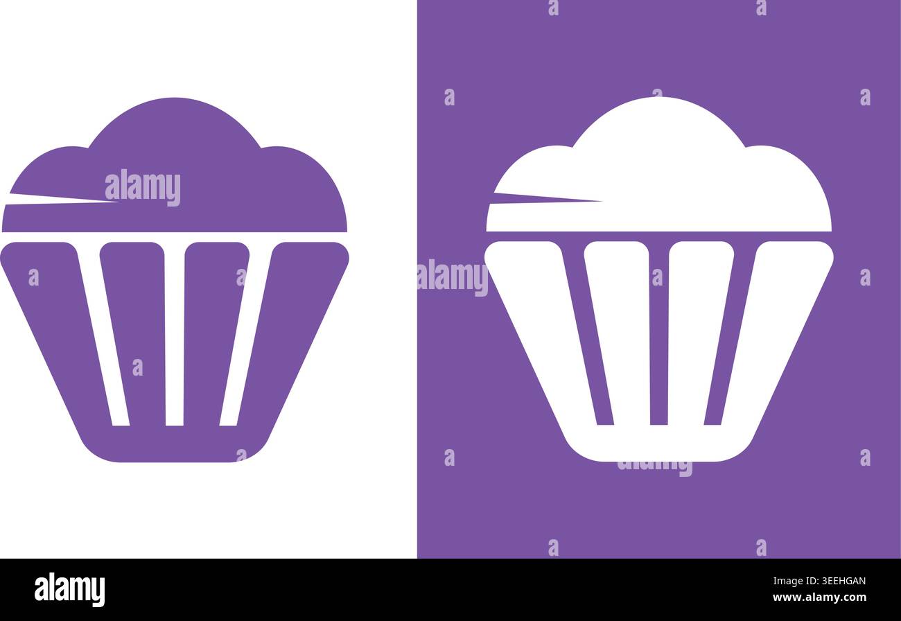 Fichier vectoriel d'icône de cupcake Illustration de Vecteur