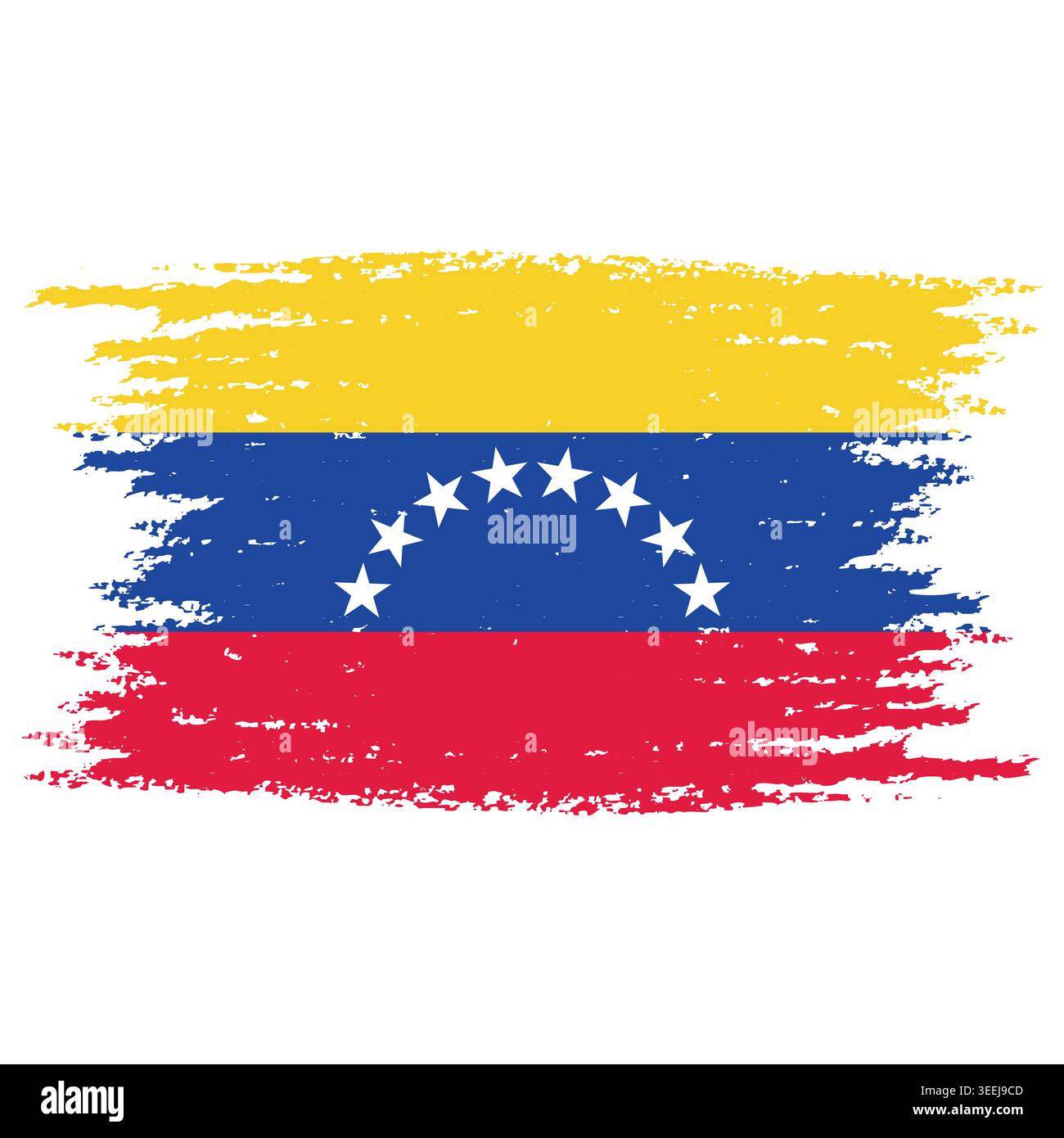 Venezuela drapeau coup de pinceau texture illustration de symbole national patriotique artistique Illustration de Vecteur