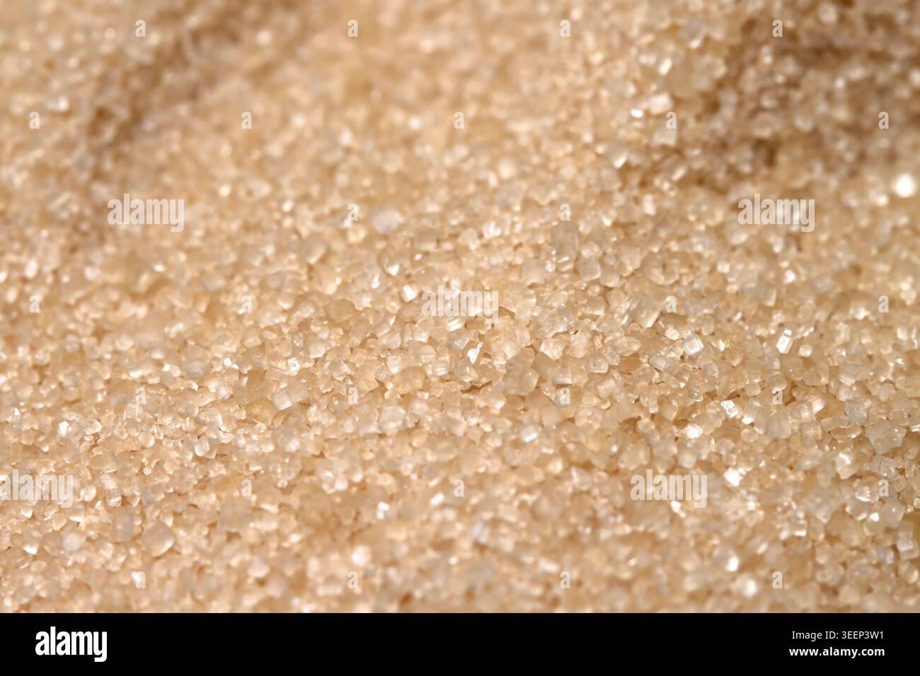Fond de texture macro plein cadre de cristaux organiques de sucre brun Banque D'Images