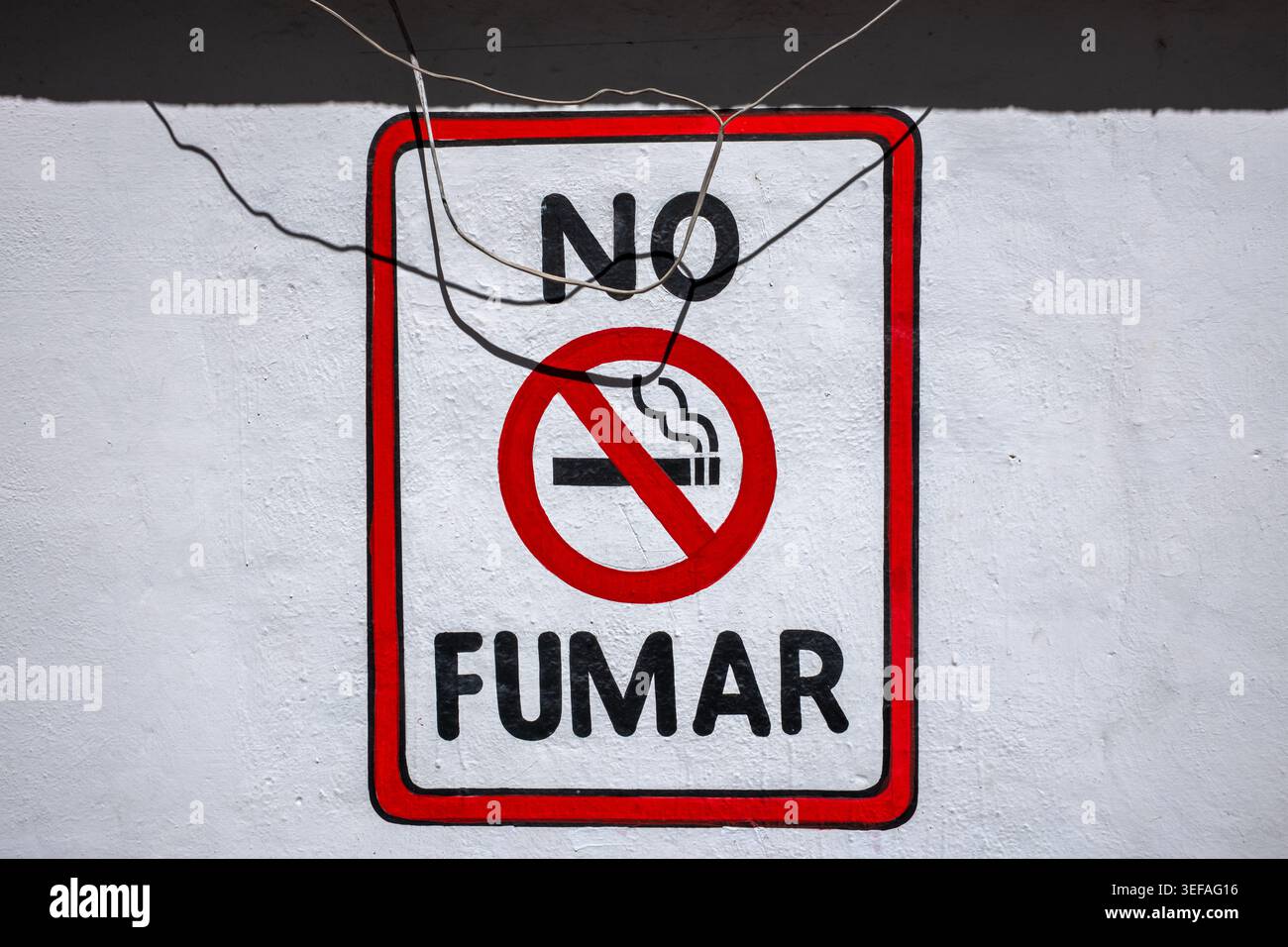 No Smoking - No Fumar - signe à Mérida Yucatán Mexique Banque D'Images