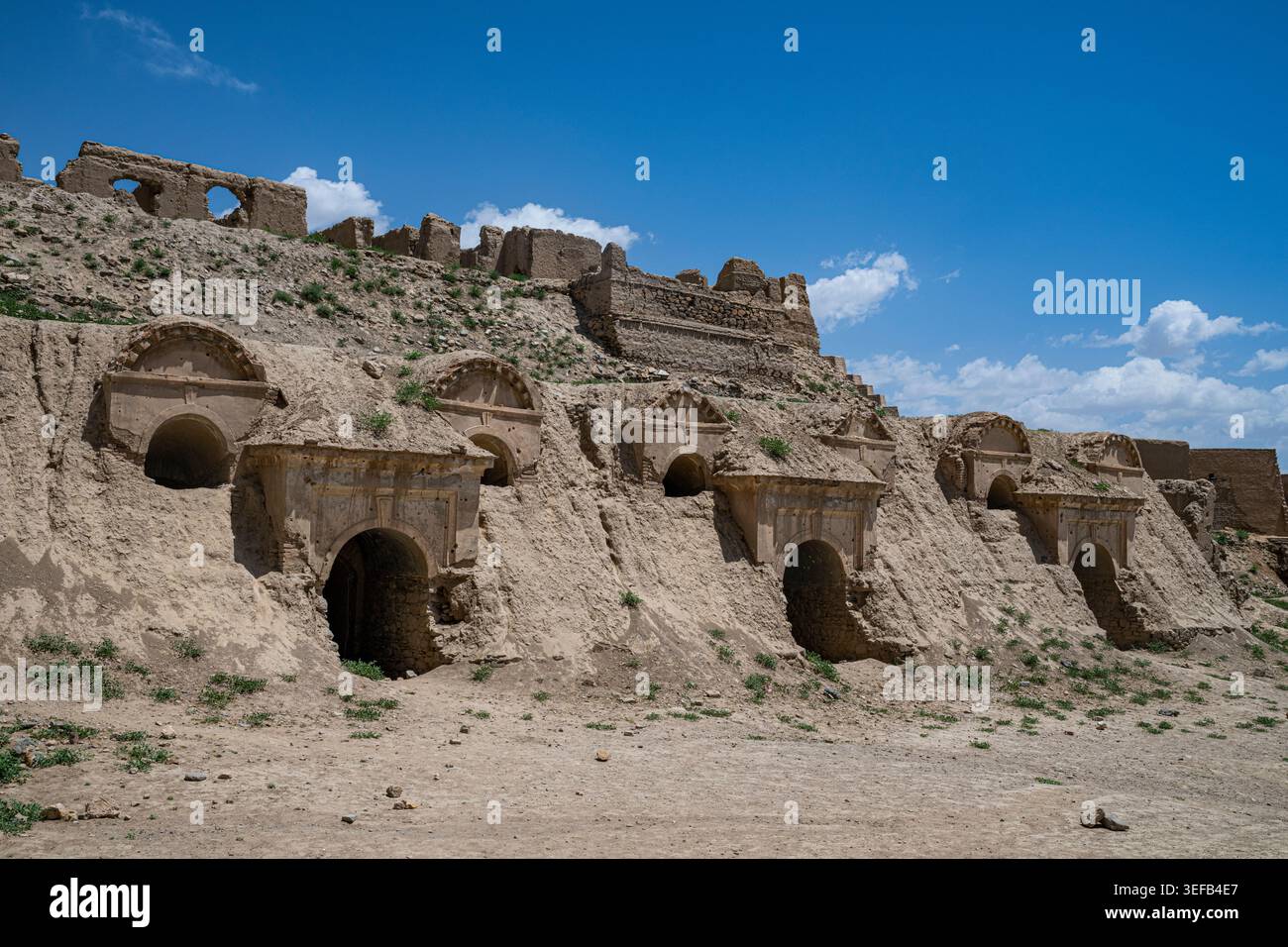 La citadelle de Ghazni présente l'architecture ancienne et les ruines historiques de l'Afghanistan Banque D'Images