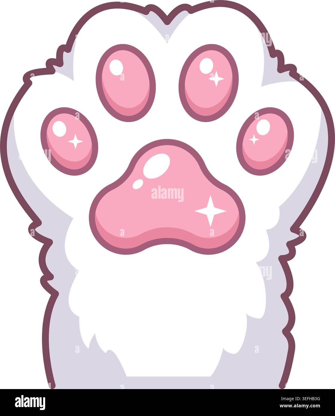 Icône de patte de chat et de chien dans un style plat. Illustration vectorielle de pied animal sur fond isolé. Chaton et chiot patte signe concept d'entreprise. Illustration de Vecteur