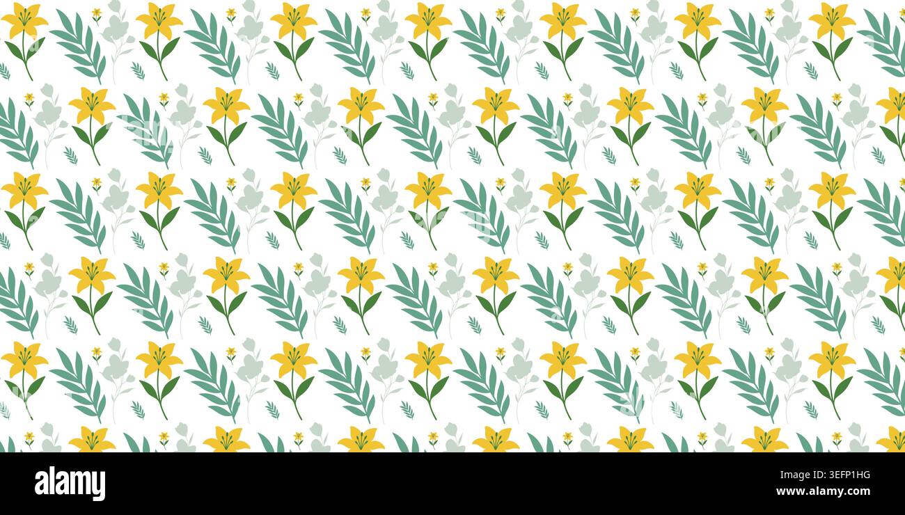 Motif floral délicat avec des illustrations botaniques pastel doux sur fond sans couture Illustration de Vecteur