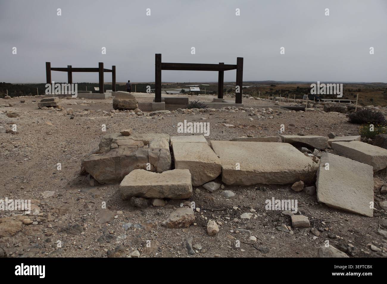 Lachish, 8ème siècle av. J.-C. Palais construit à l'époque du roi de Judée Hezekiah, pour servir le gouverneur de la ville, après 701 av. J.-C., il est devenu la maison du gouverneur assyrien. Banque D'Images