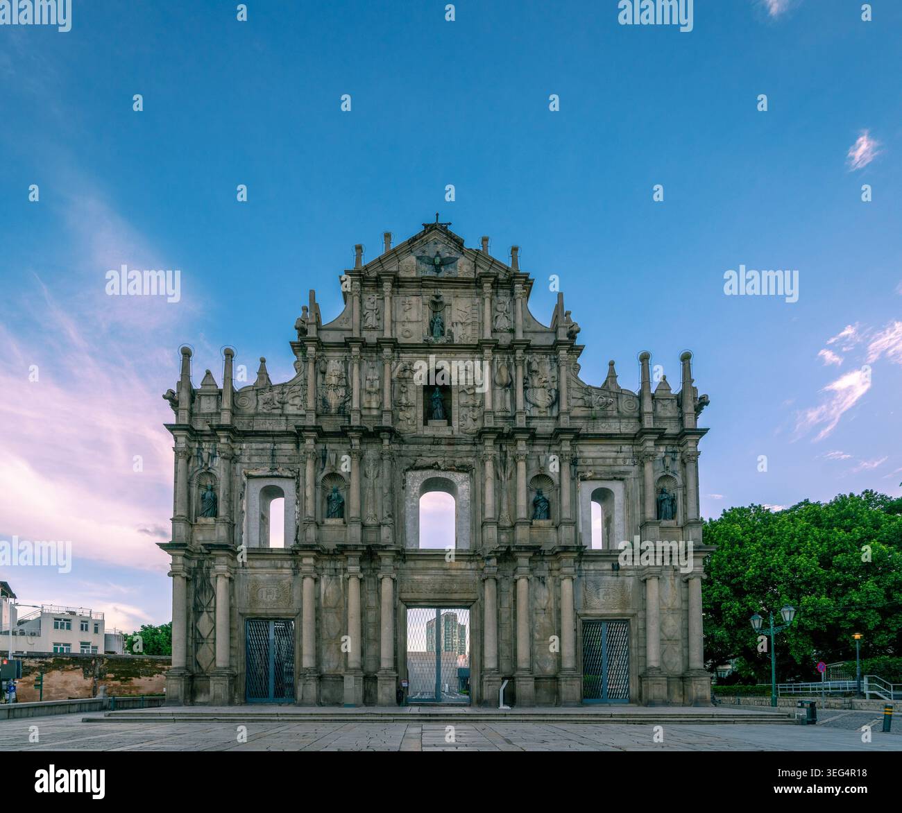 Ruines de Paul’s à Macao – façade historique emblématique et monument culturel Banque D'Images