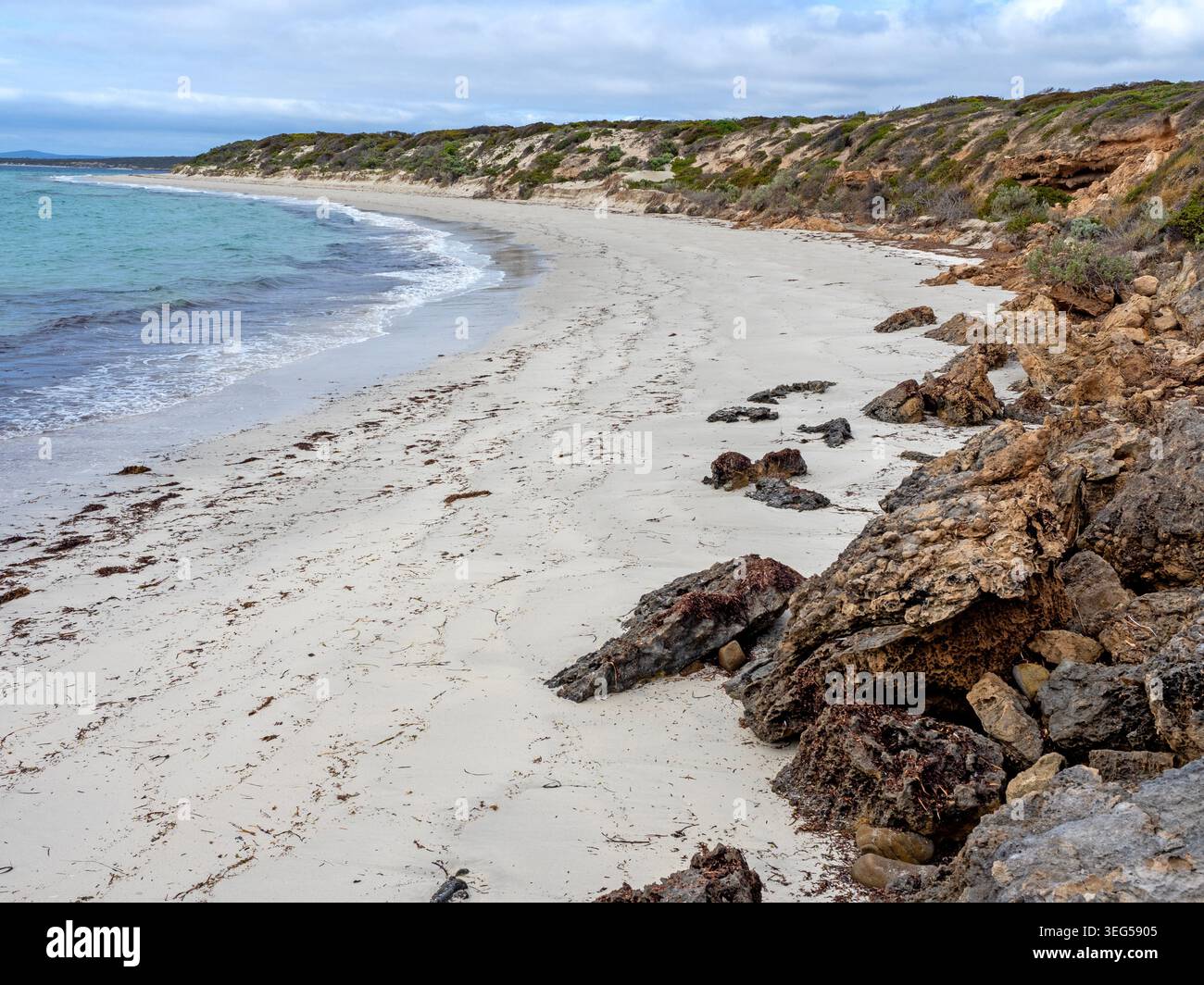 Plage de Carcase Rock, parc national de Lincoln Banque D'Images