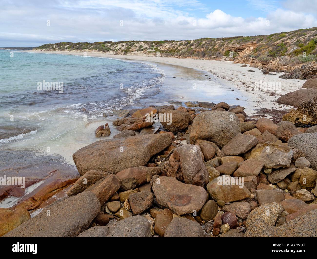 Plage de Carcase Rock, parc national de Lincoln Banque D'Images