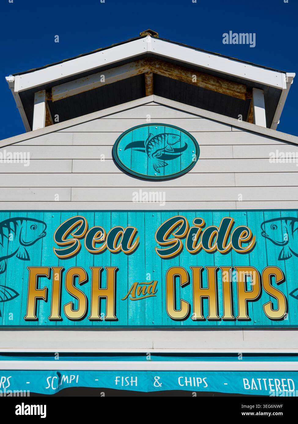 Seaside Fish and Chips, Southsea, Portsmouth, Angleterre, Royaume-Uni. Banque D'Images