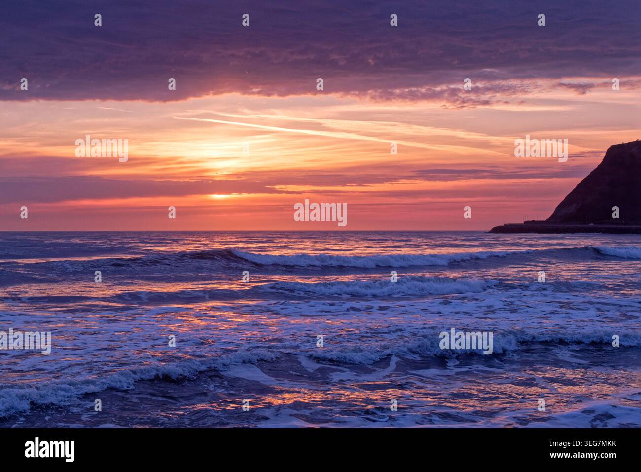 Lever du soleil de la mer du Nord Banque D'Images