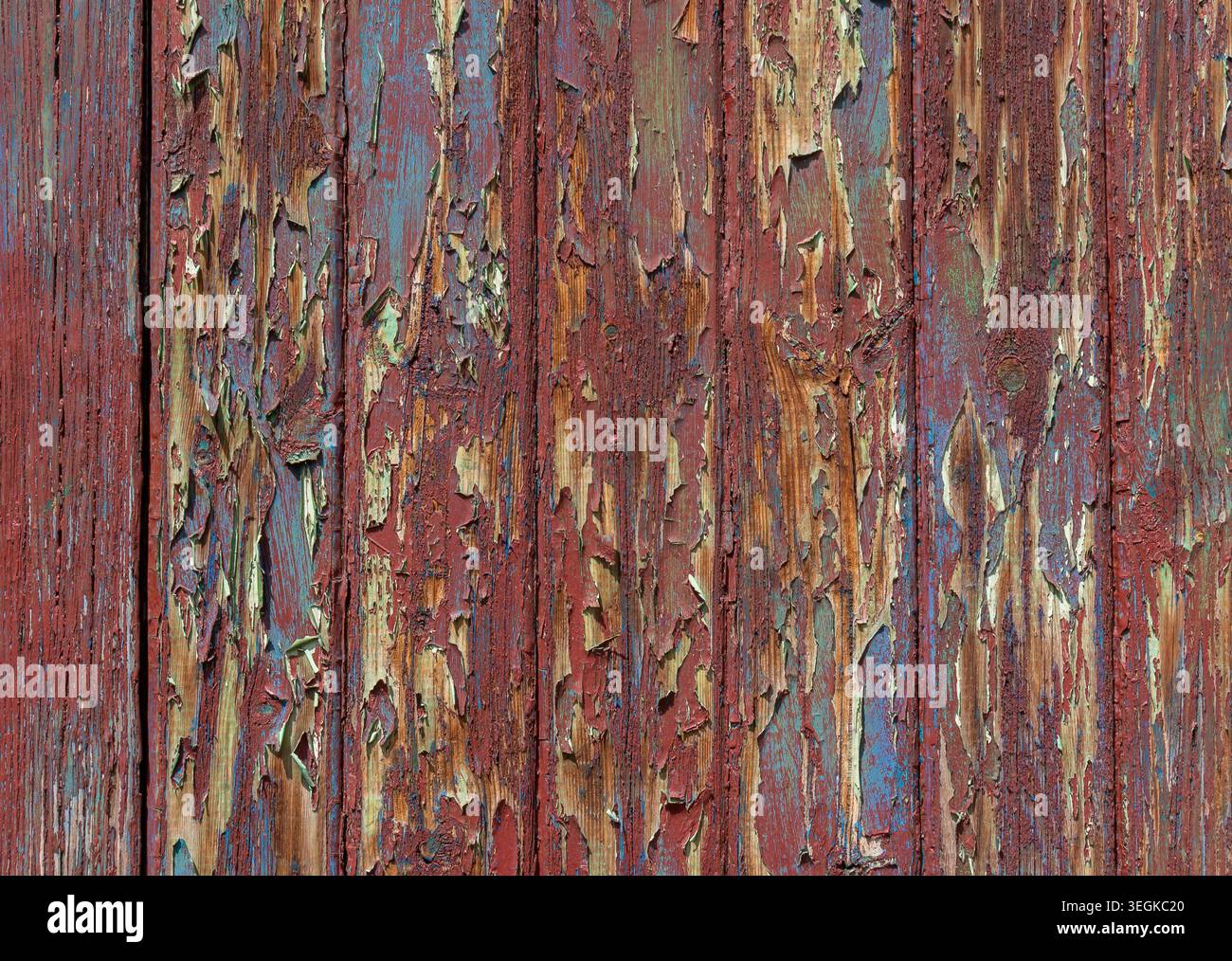 Texture en bois vieilli avec peinture brune usée et aspect rustique altéré Banque D'Images