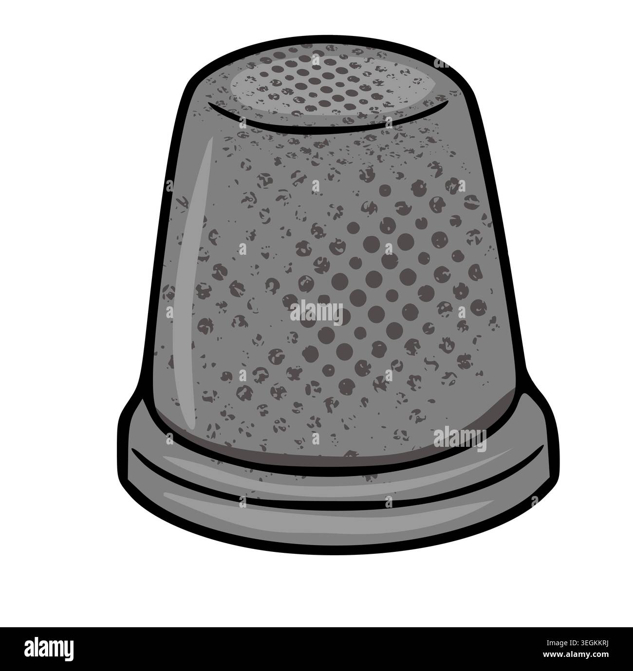 Illustration vectorielle de dé gris vintage avec surface texturée Illustration de Vecteur