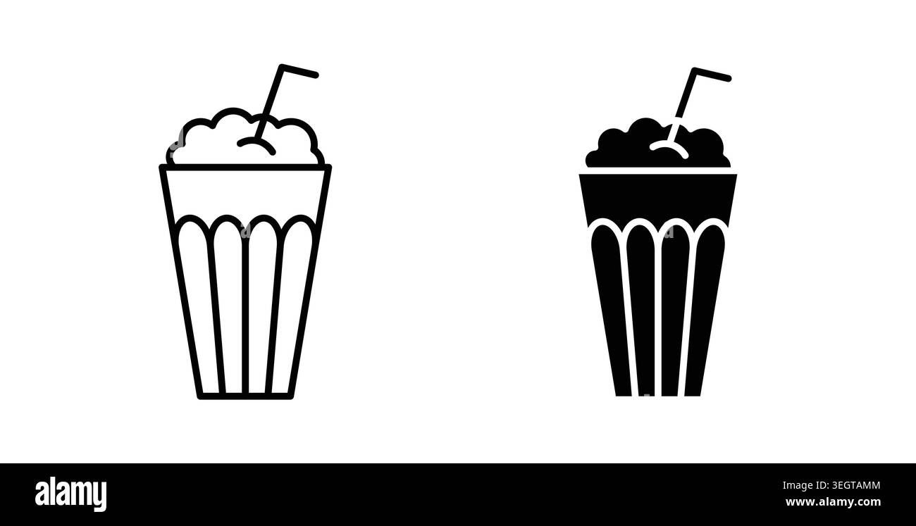 Illustrations d'art vectoriel d'icône Milk Shake Illustration de Vecteur