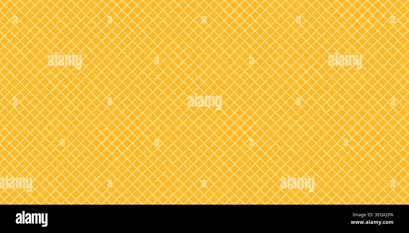 Fond de cône de crème glacée, conception de motif vectoriel sans couture gaufrée, illustration de texture de gaufrette Illustration de Vecteur