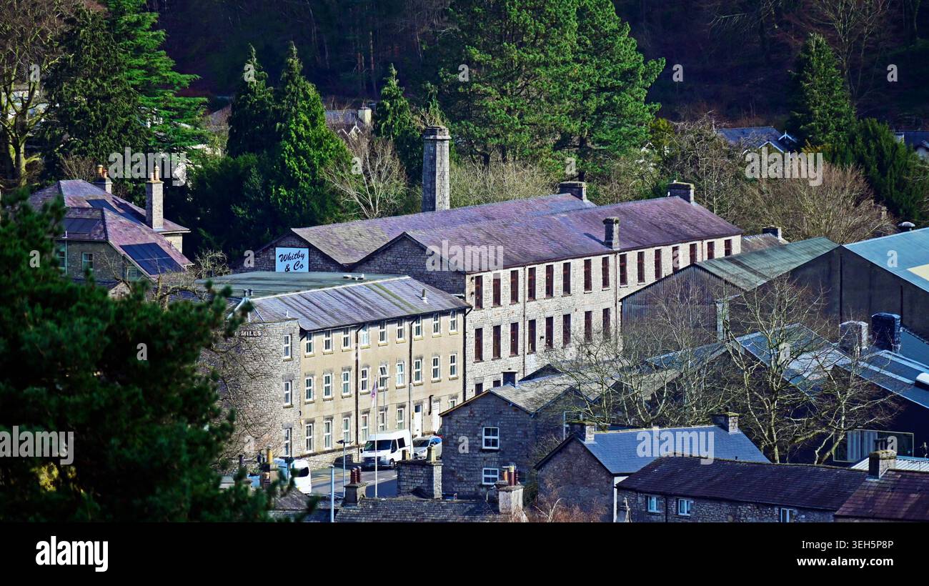 Aynam Mills, anciennement Castle Mills, Aynam Road, Kendal, Cumbria, Angleterre, Royaume-Uni, Europe. Banque D'Images