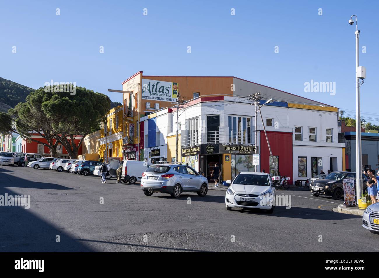 Bo-Kaap, maisons colorées, Cape Town, Afrique du Sud Banque D'Images