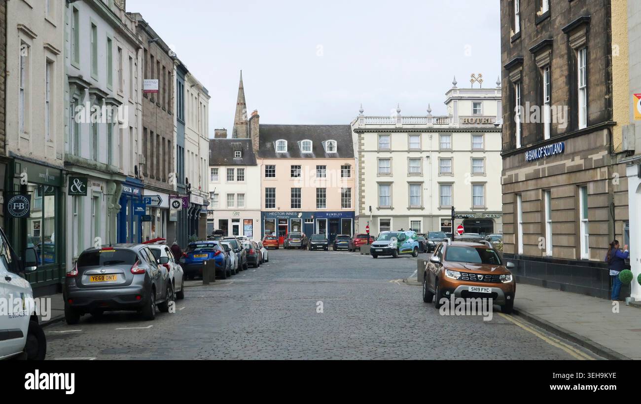 Kelso Bridge Street Scottish Borders Banque D'Images