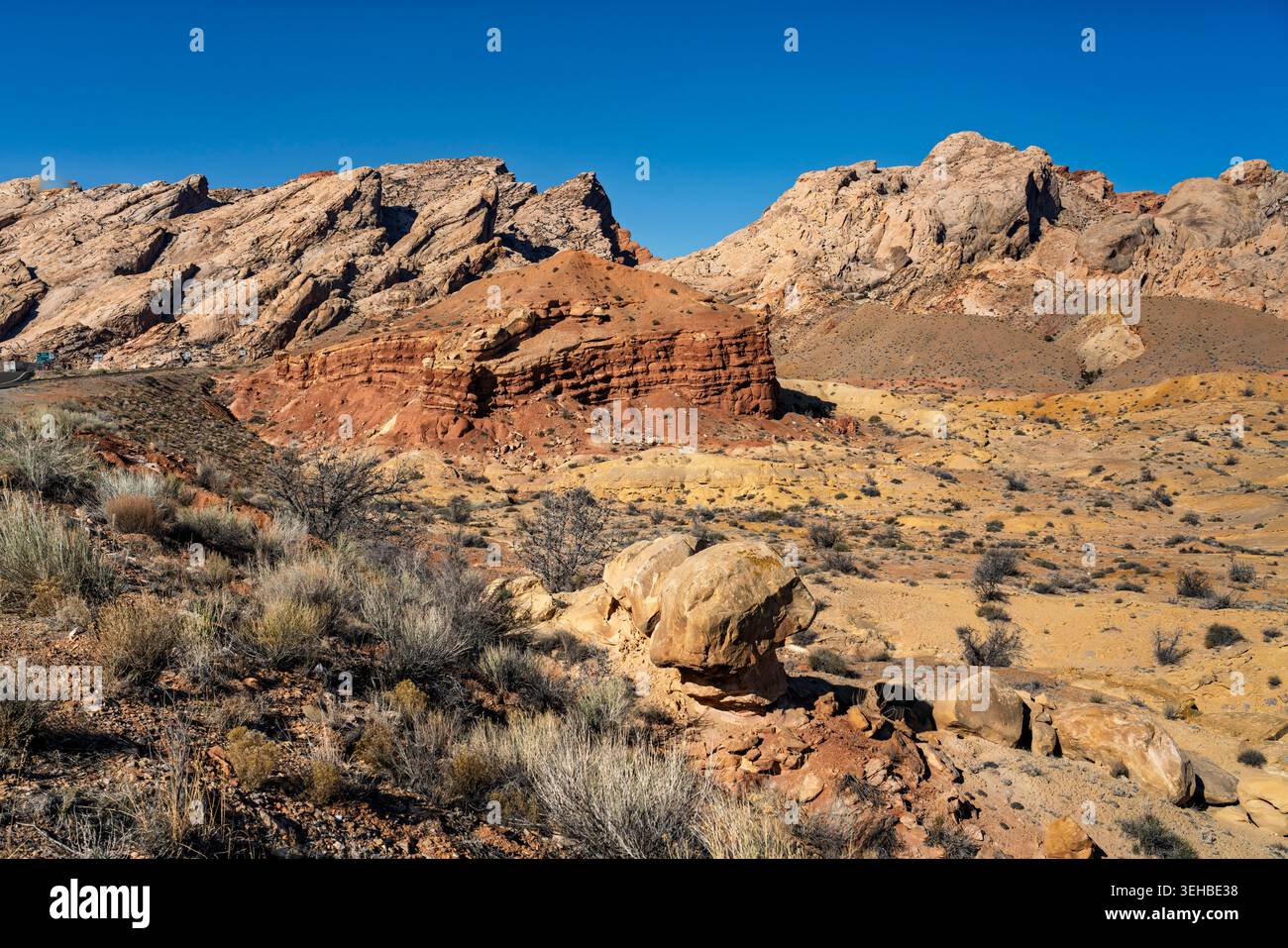 Buttes en grès, falaises et canyons près de Green River, Utah, États-Unis. Banque D'Images