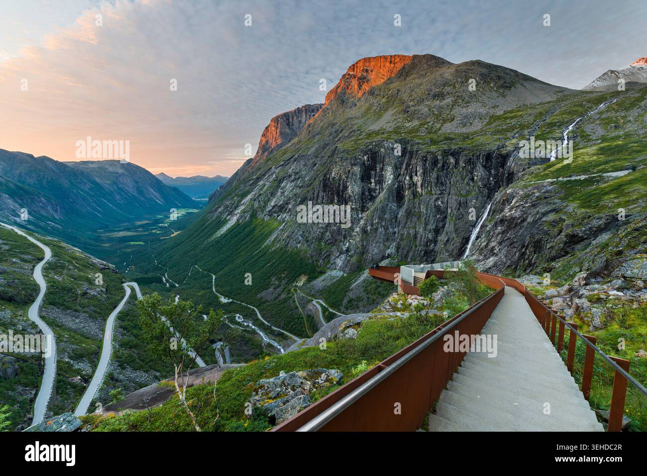 Trollstigen, Isterdalen, Möre og Romsdal, Norvège Banque D'Images