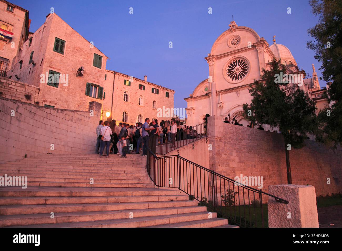 La Croatie, Sibenik, Cathédrale St James, Banque D'Images