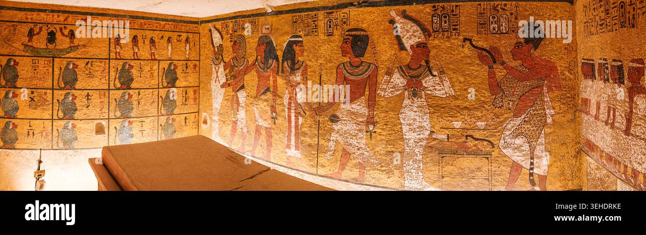 Louxor, Égypte - 28 janvier 2026 : le tombeau du pharaon Toutankhamon dans la vallée des Rois, Louxor, Égypte Banque D'Images